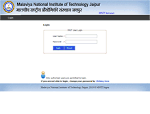 Tablet Screenshot of intranet.mnit.ac.in
